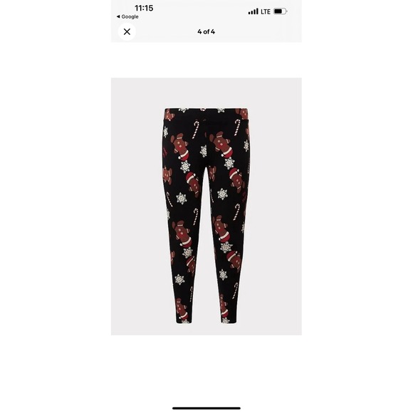 torrid Pants - Torrid Black Oh Snap Gingerbread Christmas Holiday Leggings Plus Size